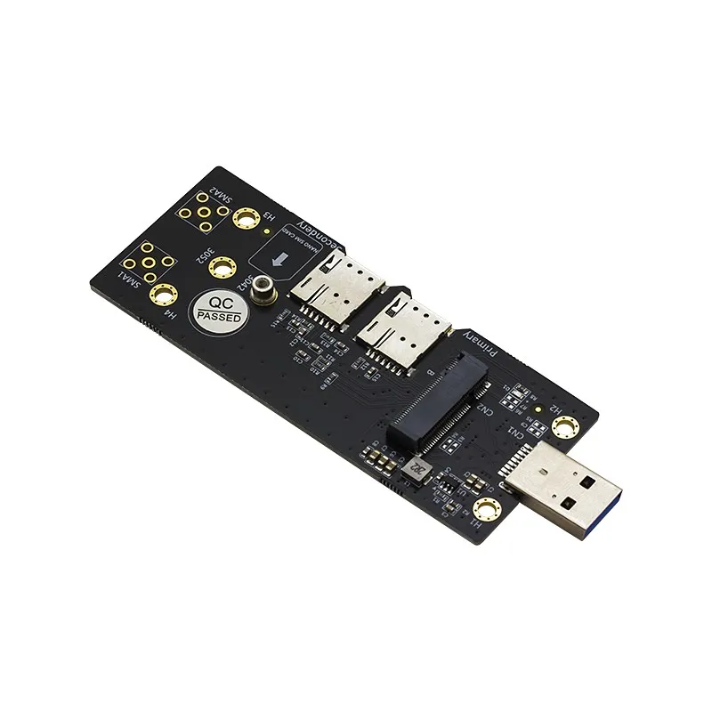 Переходник USB для модемов M.2, с двумя слотами Nano-SIM