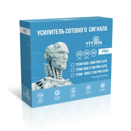 Купить репитер titan-900/2100 pro (led) по доступной цене | Полоса частот 