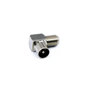 Переходник F (female) - TV (male) угловой 90°