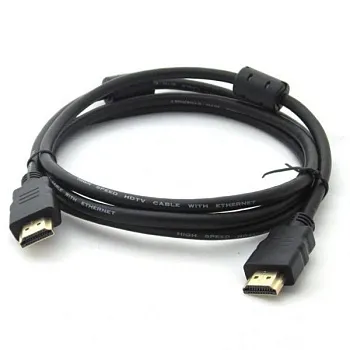 Шнур HDMI-HDMI gold, 1.5 м БЕЗ ФИЛЬТРОВ (PE bag)