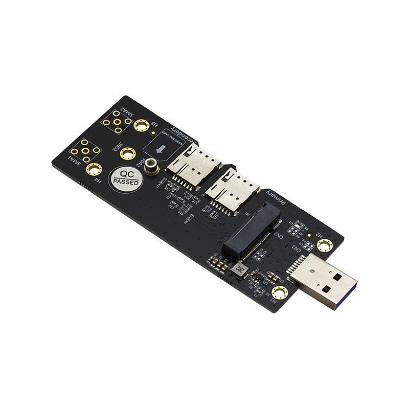 Переходник USB для модемов M.2, с двумя слотами Nano-SIM