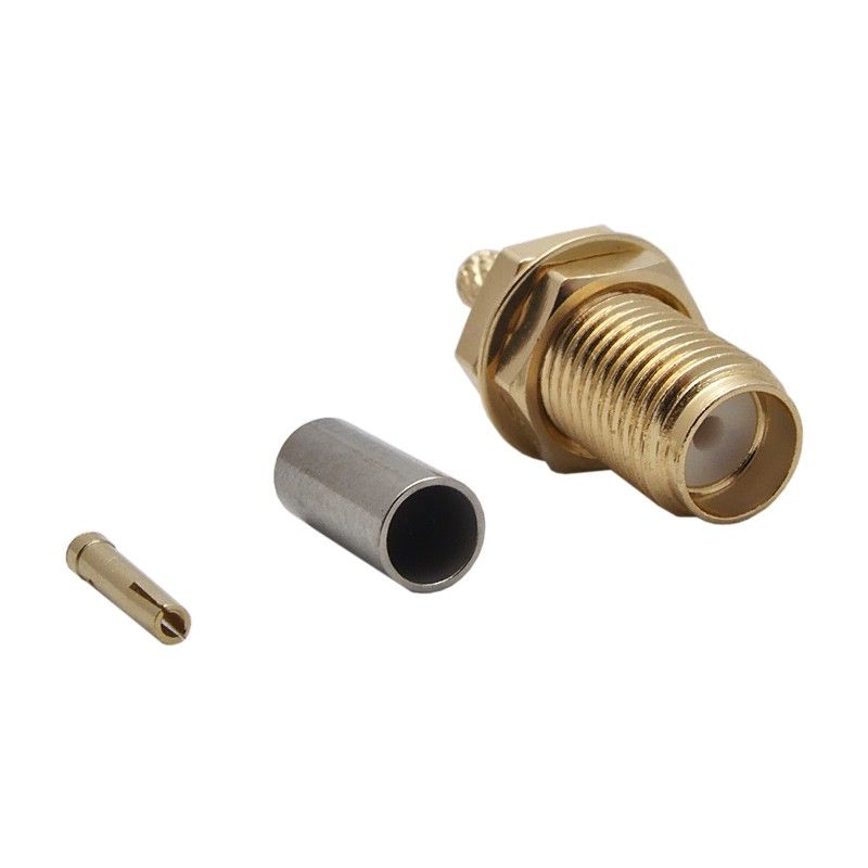 Разъём S-211L (SMA-female, обжимной, на кабель RG-174, RG-316)