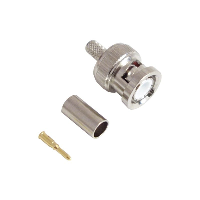 Разъём B-111F (BNC-male, обжимной, на кабель RG-58)